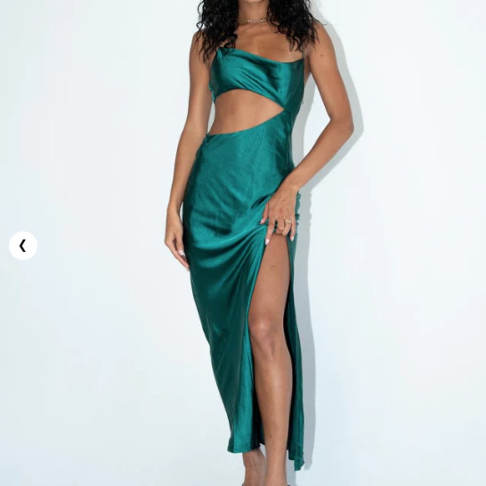 Princess Polly Archer Maxi Dress - Cut out - Emerald Green - NWOT - Size 8